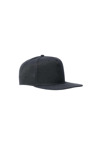 Plain Black Snapback Cap