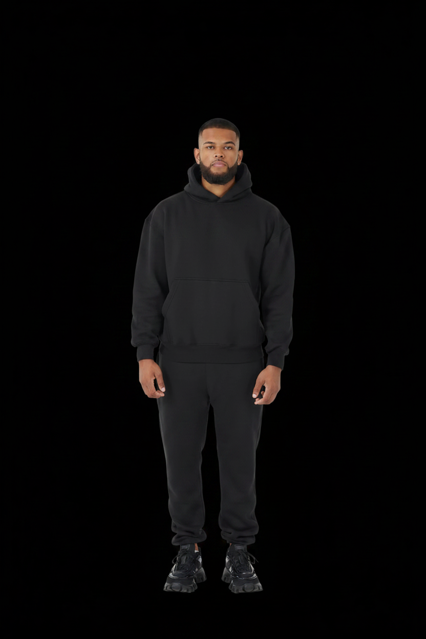 450 GSM Luxury Hoodies Black - with headroom