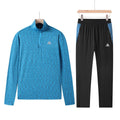 Men's Grey Marl Tracksuit Set with Black Joggers